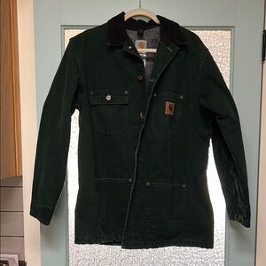 Carhartt Men's Dark Green Jacket (field coat/farm coat)